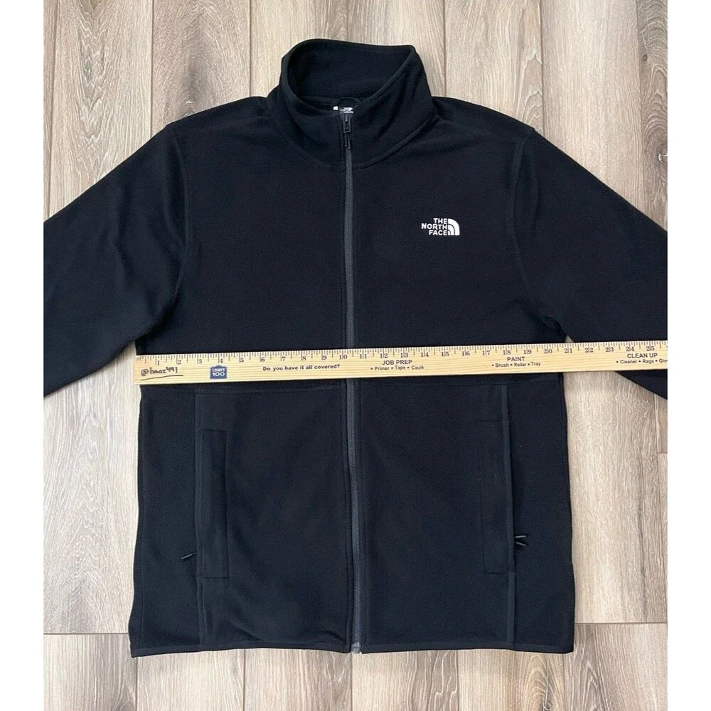 The North Face Circular Design Black Full Zip Lightweight Jacket Mens Sz Medium